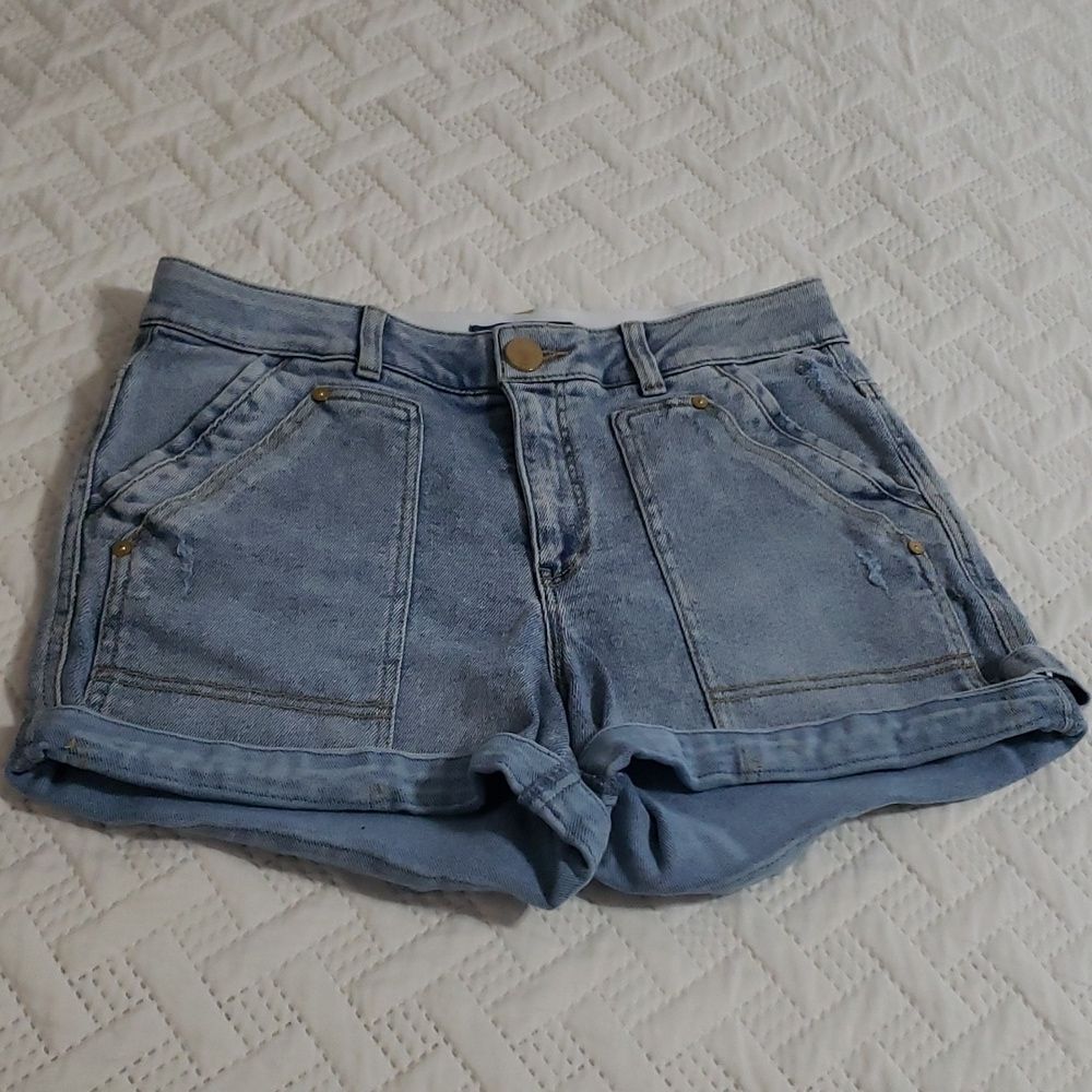 Democracy Light Blue Jean Shorts